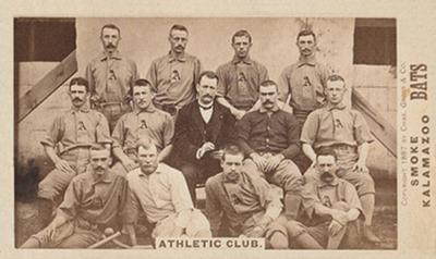 1887 Kalamazoo Bats Team (N693) #NNO Athletic Club Front