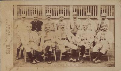 1887 Kalamazoo Bats Team (N693) #NNO Boston Beaneaters Front