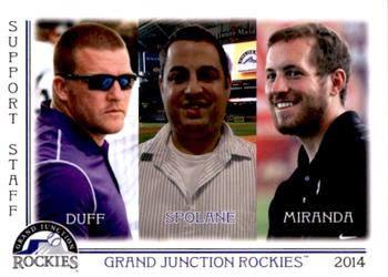 2014 Grandstand Grand Junction Rockies #NNO John Duff / Adam Spolane / Joseph Miranda Front