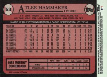 2005 Topps All-Time Fan Favorites #53 Atlee Hammaker Back