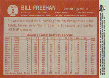 2005 Topps All-Time Fan Favorites #2 Bill Freehan Back