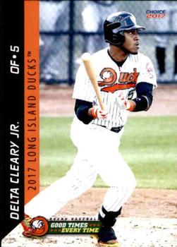 2017 Choice Long Island Ducks #08 Delta Cleary Jr. Front