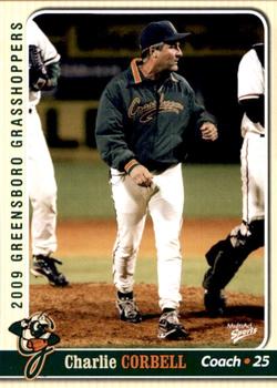 2009 MultiAd Greensboro Grasshoppers #28 Charlie Corbell Front