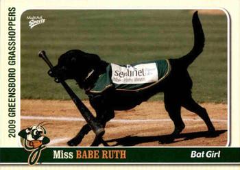 2009 MultiAd Greensboro Grasshoppers #32 Miss Babe Ruth Front