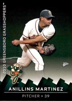 2010 MultiAd Greensboro Grasshoppers #8 Anillins Martinez Front