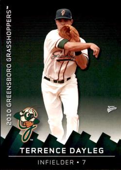 2010 MultiAd Greensboro Grasshoppers #18 Terrence Dayleg Front