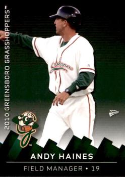 2010 MultiAd Greensboro Grasshoppers #27 Andy Haines Front