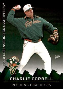 2010 MultiAd Greensboro Grasshoppers #28 Charlie Corbell Front