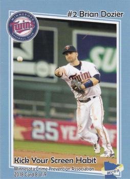 2018 Minnesota Twins Police #8 Brian Dozier Front