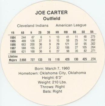 1989 Cadaco Discs - Back Variation #NNO Joe Carter Back