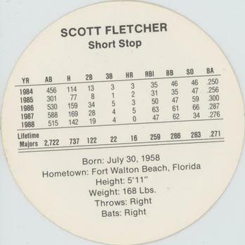 1989 Cadaco Discs - Back Variation #NNO Scott Fletcher Back