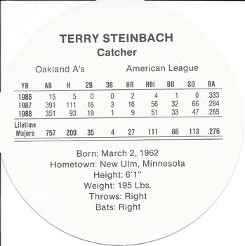 1989 Cadaco Discs - Back Variation #NNO Terry Steinbach Back