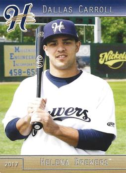 2017 Grandstand Helena Brewers #4 Dallas Carroll Front