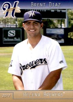 2017 Grandstand Helena Brewers #10 Brent Diaz Front