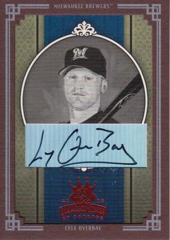 2005 Donruss Diamond Kings - Signature Framed Red Black and White #125 Lyle Overbay Front