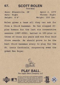 2003 Upper Deck Play Ball - Promos #67 Scott Rolen Back