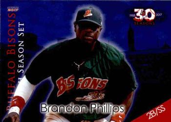 2017 Choice Buffalo Bisons 30th Season #18 Brandon Phillips Front