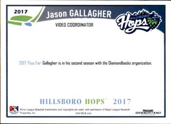 2017 Grandstand Hillsboro Hops #NNO Jason Gallagher Back