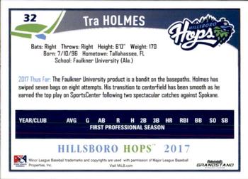 2017 Grandstand Hillsboro Hops #NNO Tra Holmes Back