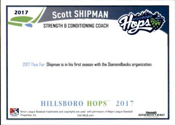 2017 Grandstand Hillsboro Hops #NNO Scott Shipman Back