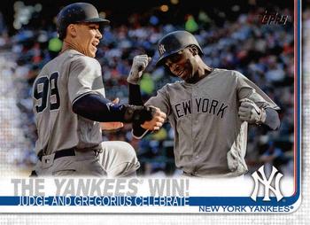 2019 Topps #14 The Yankees Win! Front