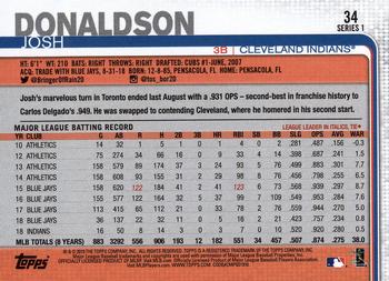 2019 Topps #34 Josh Donaldson Back