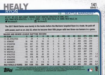 2019 Topps #141 Ryon Healy Back