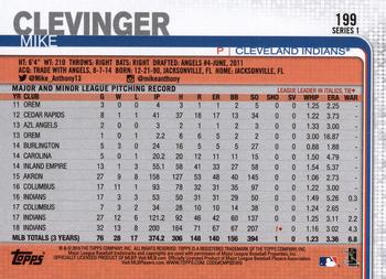 2019 Topps #199 Mike Clevinger Back