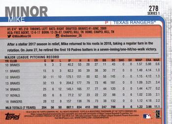 2019 Topps #278 Mike Minor Back