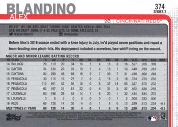 2019 Topps #374 Alex Blandino Back