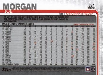 2019 Topps #374 Joe Morgan Back