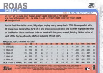 2019 Topps #394 Miguel Rojas Back