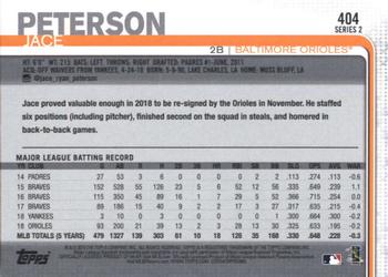 2019 Topps #404 Jace Peterson Back