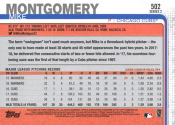 2019 Topps #502 Mike Montgomery Back