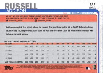 2019 Topps #633 Addison Russell Back