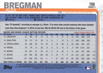 2019 Topps #700 Alex Bregman Back