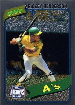 2001 Topps Archives Reserve - Future Rookie Reprints #11 Rickey Henderson Front