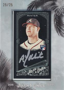 2018 Topps Allen & Ginter X - Framed Mini Autographs Baseball #MA-AM A.J. Minter Front