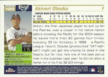 2005 Topps Chrome #120 Akinori Otsuka Back