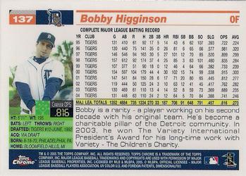 2005 Topps Chrome #137 Bobby Higginson Back