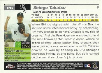 2005 Topps Chrome #26 Shingo Takatsu Back