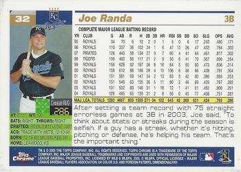 2005 Topps Chrome #32 Joe Randa Back