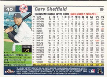 2005 Topps Chrome #40 Gary Sheffield Back