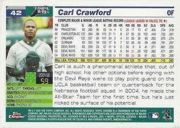 2005 Topps Chrome #42 Carl Crawford Back