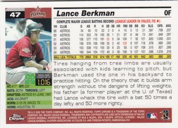 2005 Topps Chrome #47 Lance Berkman Back