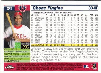 2005 Topps Chrome #51 Chone Figgins Back