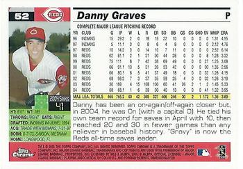 2005 Topps Chrome #52 Danny Graves Back