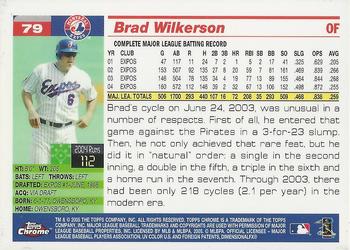 2005 Topps Chrome #79 Brad Wilkerson Back