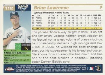 2005 Topps Chrome #112 Brian Lawrence Back