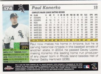 2005 Topps Chrome #174 Paul Konerko Back